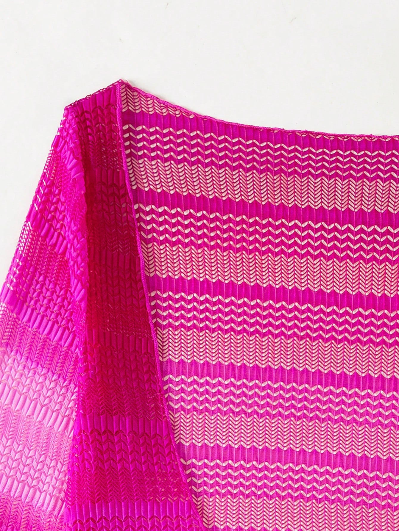Conjunto Praia Biquíni Com Saída Manga Longa Degradê Rosa
