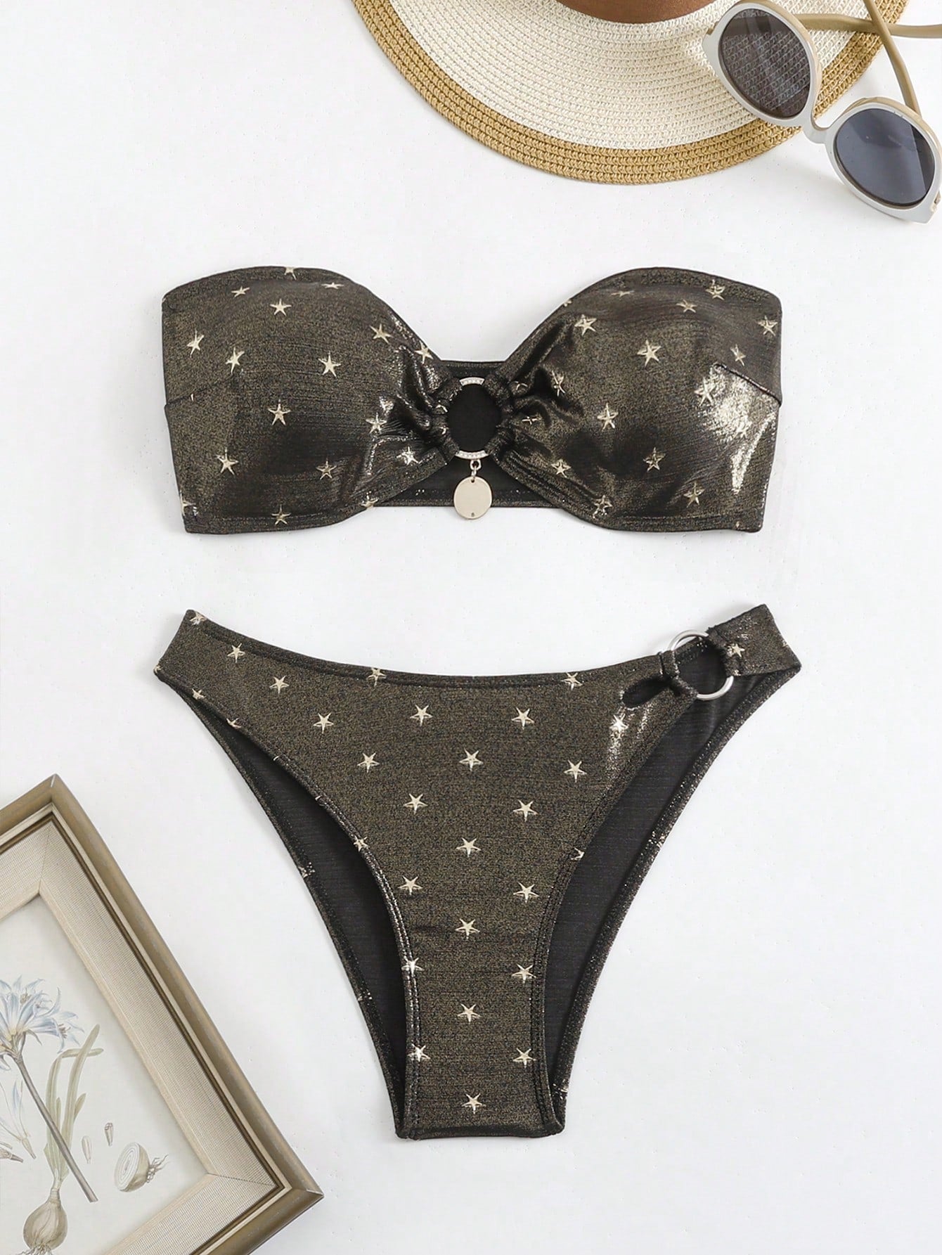 Biquíni Tomara Que Caia Bandeau Estampa De Estrelas