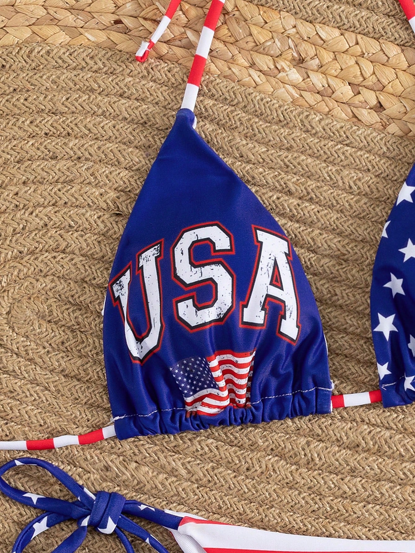 Biquíni Triângulo String Estampado Estados Unidos
