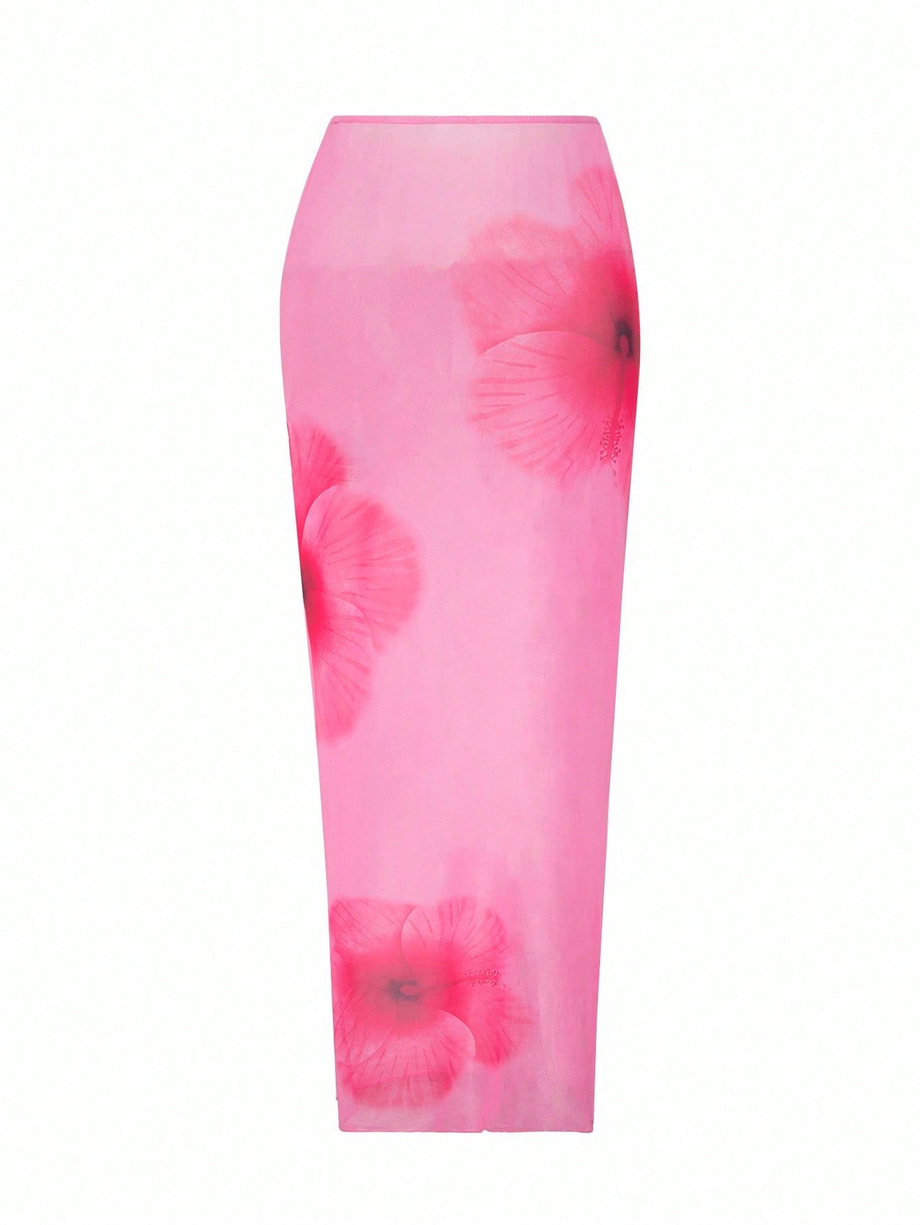 Conjunto Praia Biquíni Tomara Que Caia Com Saia Longa Floral