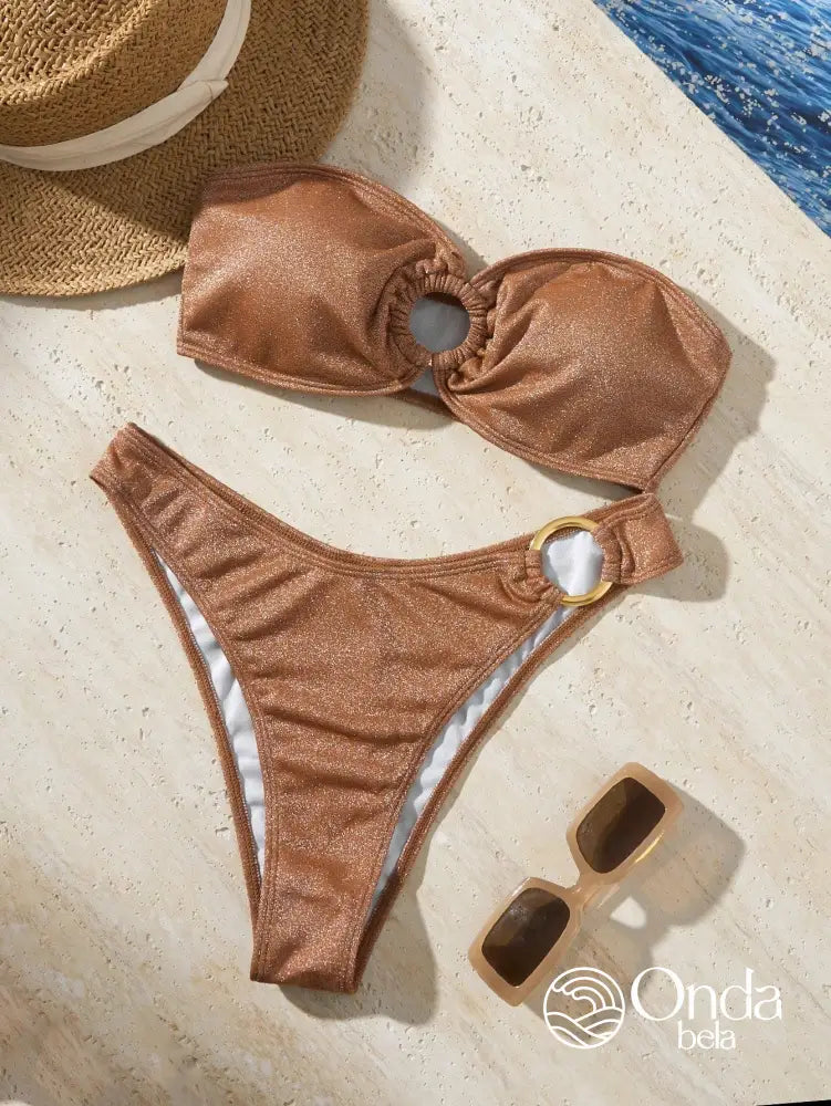 Biquíni Tomara Que Caia Asa Delta Com Argolas Metálicas Biquíni Tomara Que Caia Asa Delta Com Argolas Metálicas