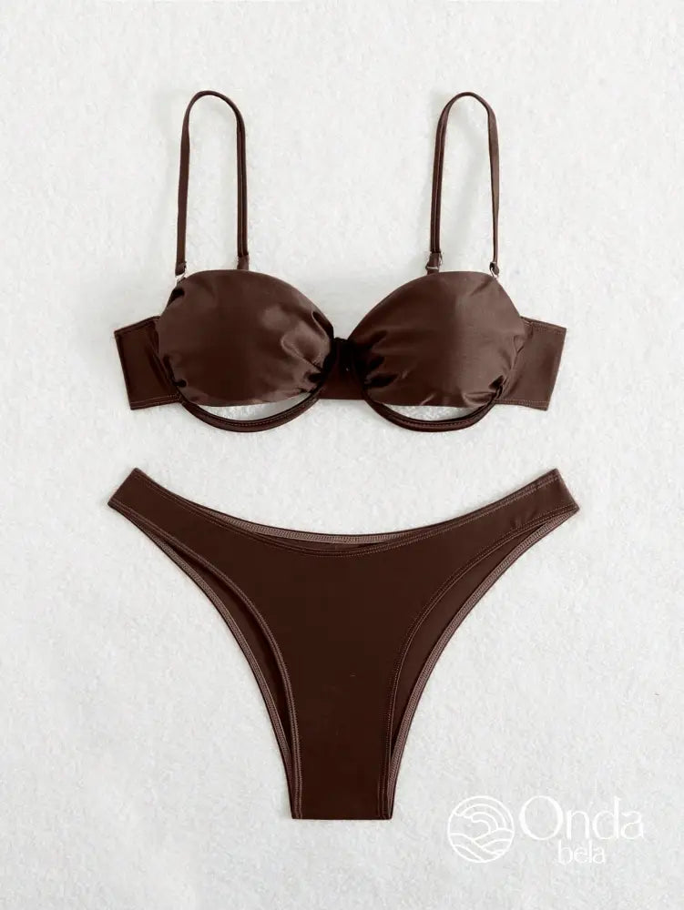 Biquíni Tomara Que Caia Meia Taça Efeito Metalizado Biquíni Tomara Que Caia Meia Taça Efeito Metalizado