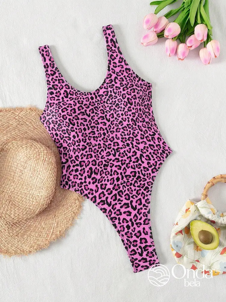 Maiô Asa Delta High Leg Estampa Animal Print Maiô Asa Delta High Leg Estampa Animal Print