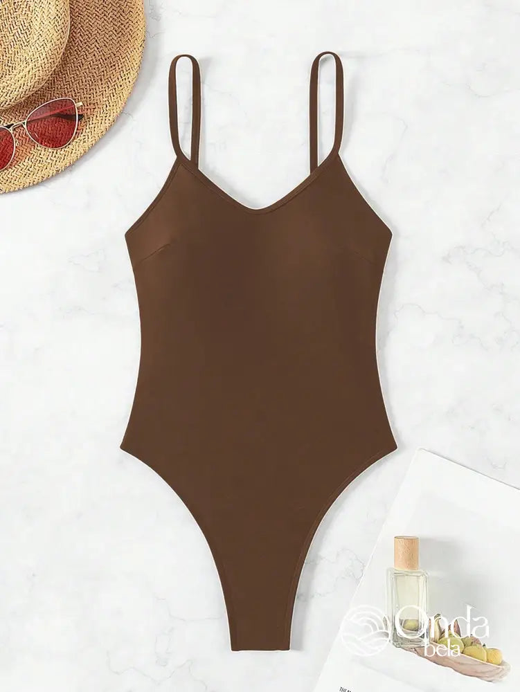 Maiô Cavado Básico Com Alças Finas E Costas Vazadas Maiô Cavado Básico Com Alças Finas E Costas Vazadas