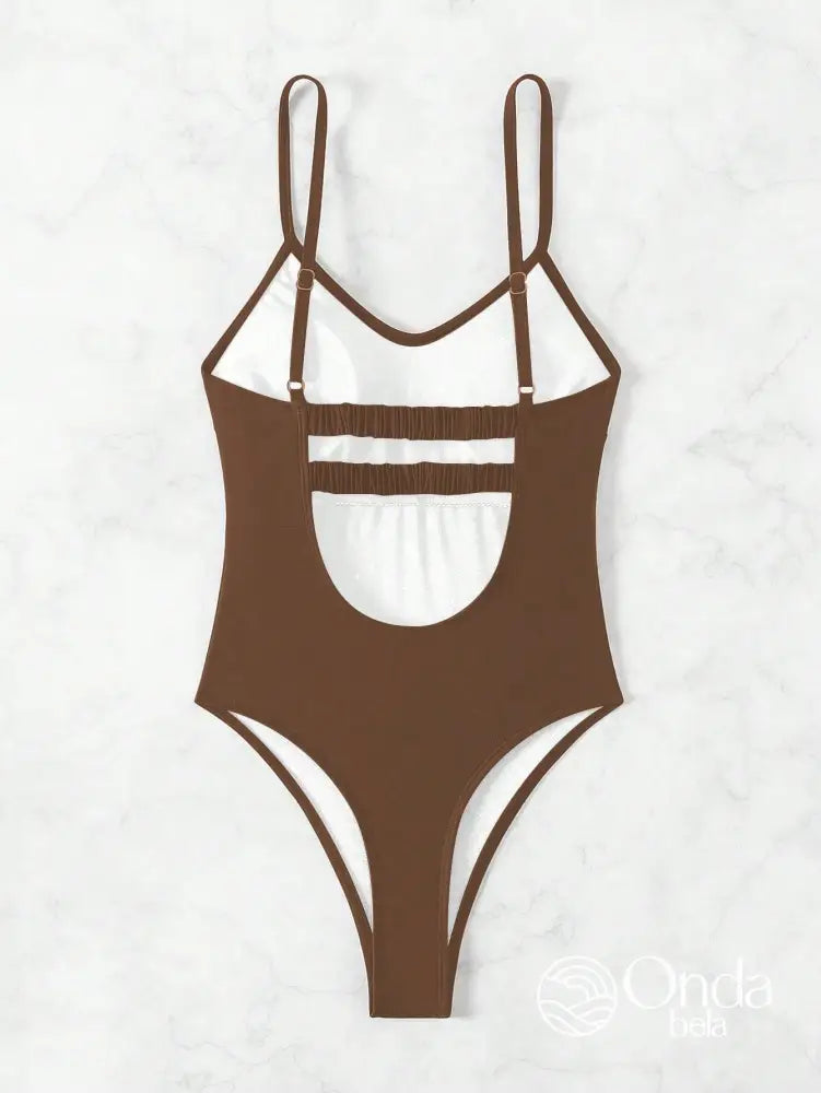 Maiô Cavado Básico Com Alças Finas E Costas Vazadas Maiô Cavado Básico Com Alças Finas E Costas Vazadas