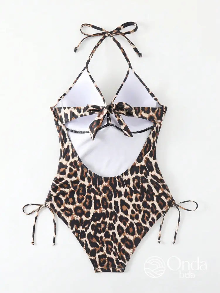 Maiô Meia Taça Underwire Estampa Animal Print Onça Maiô Meia Taça Underwire Estampa Animal Print Onça