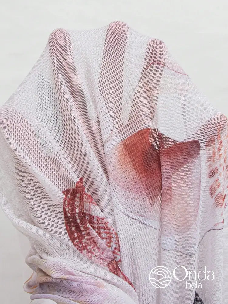 Saída De Praia Pareô Longo Estampado Com Amarração Saída De Praia Pareô Longo Estampado Com Amarração