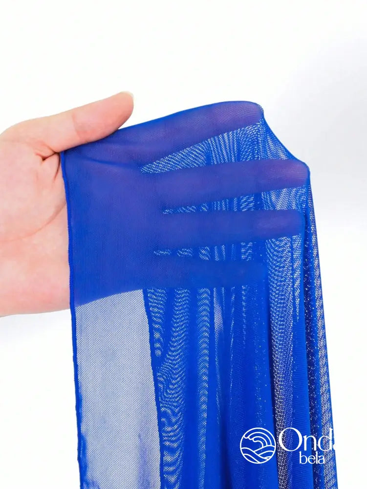 Saída De Praia Saia Longa Tule Transparente Com Fenda Saída De Praia Saia Longa Tule Transparente Com Fenda