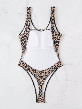 Maiô Asa Delta High Leg Estampa Animal Print