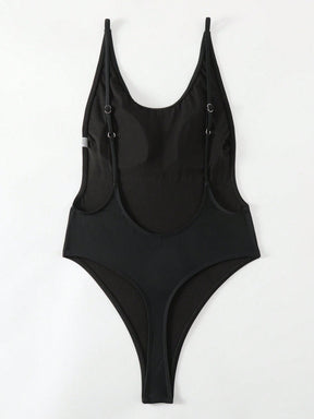 Maiô Asa Delta High Leg Com Costas Abertas
