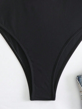 Maiô Meia Taça Com Tule Transparente E Bojo Estruturado
