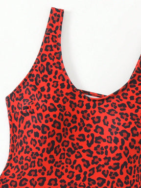 Maiô Asa Delta High Leg Estampa Animal Print