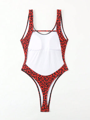 Maiô Asa Delta High Leg Estampa Animal Print