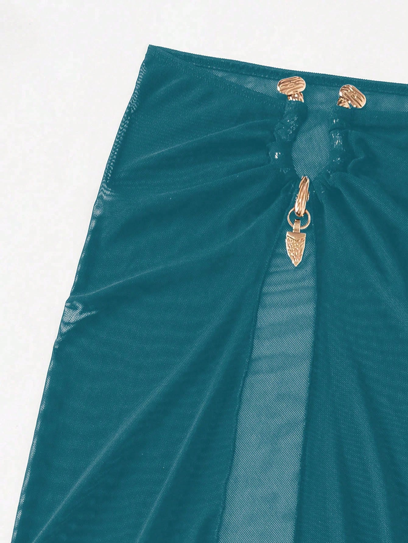 Conjunto Praia Biquíni Com Saia Longa Transparente