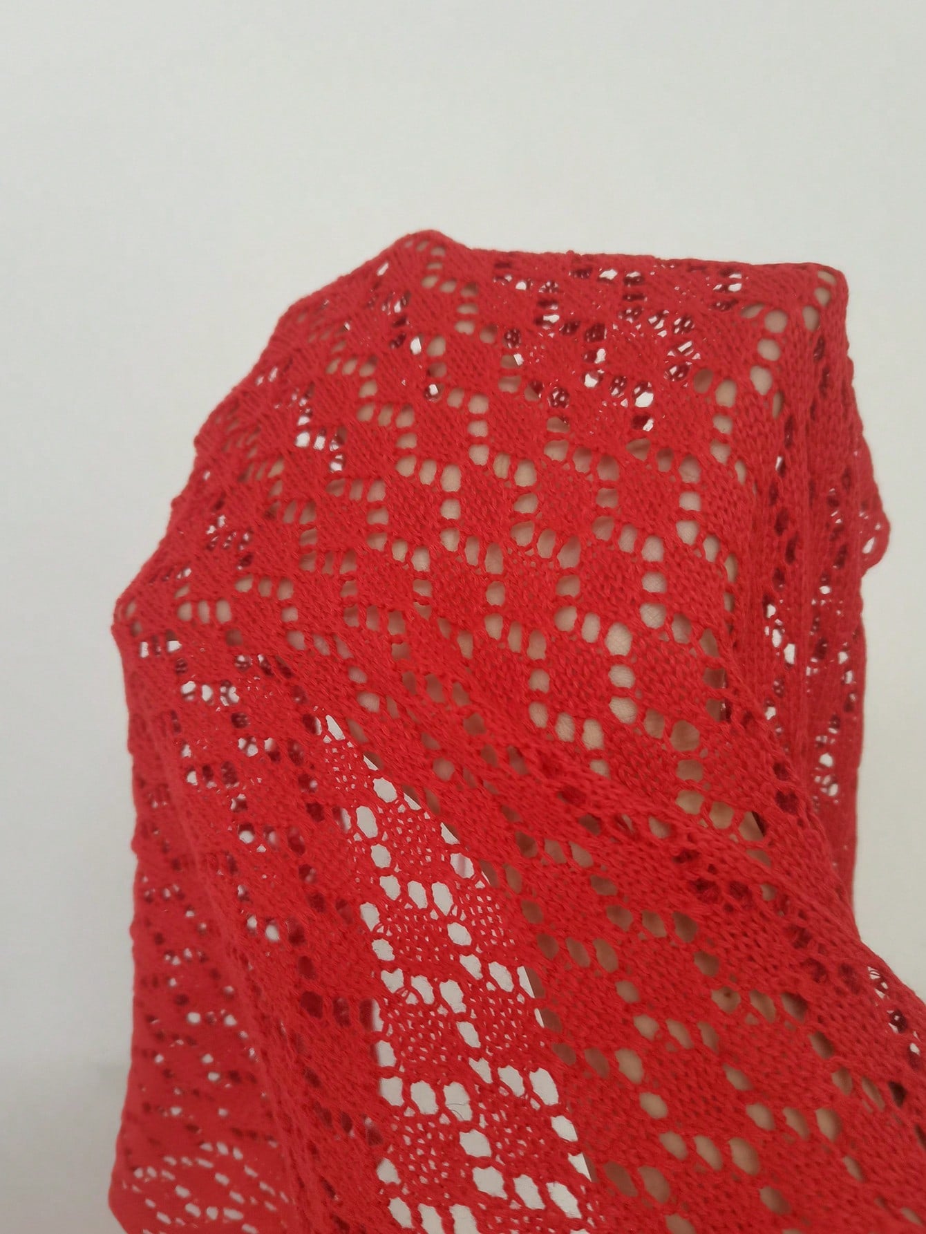 Saída De Praia Longa Crochê Com Fenda Lateral E Flor