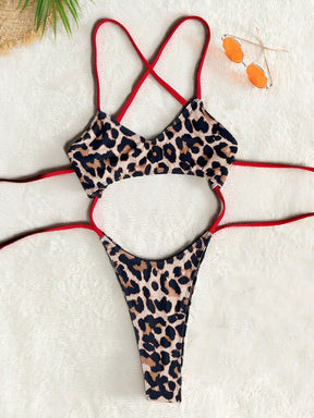 Maiô Monokini Cavado Estampa Animal Print Onça