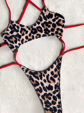 Maiô Monokini Cavado Estampa Animal Print Onça