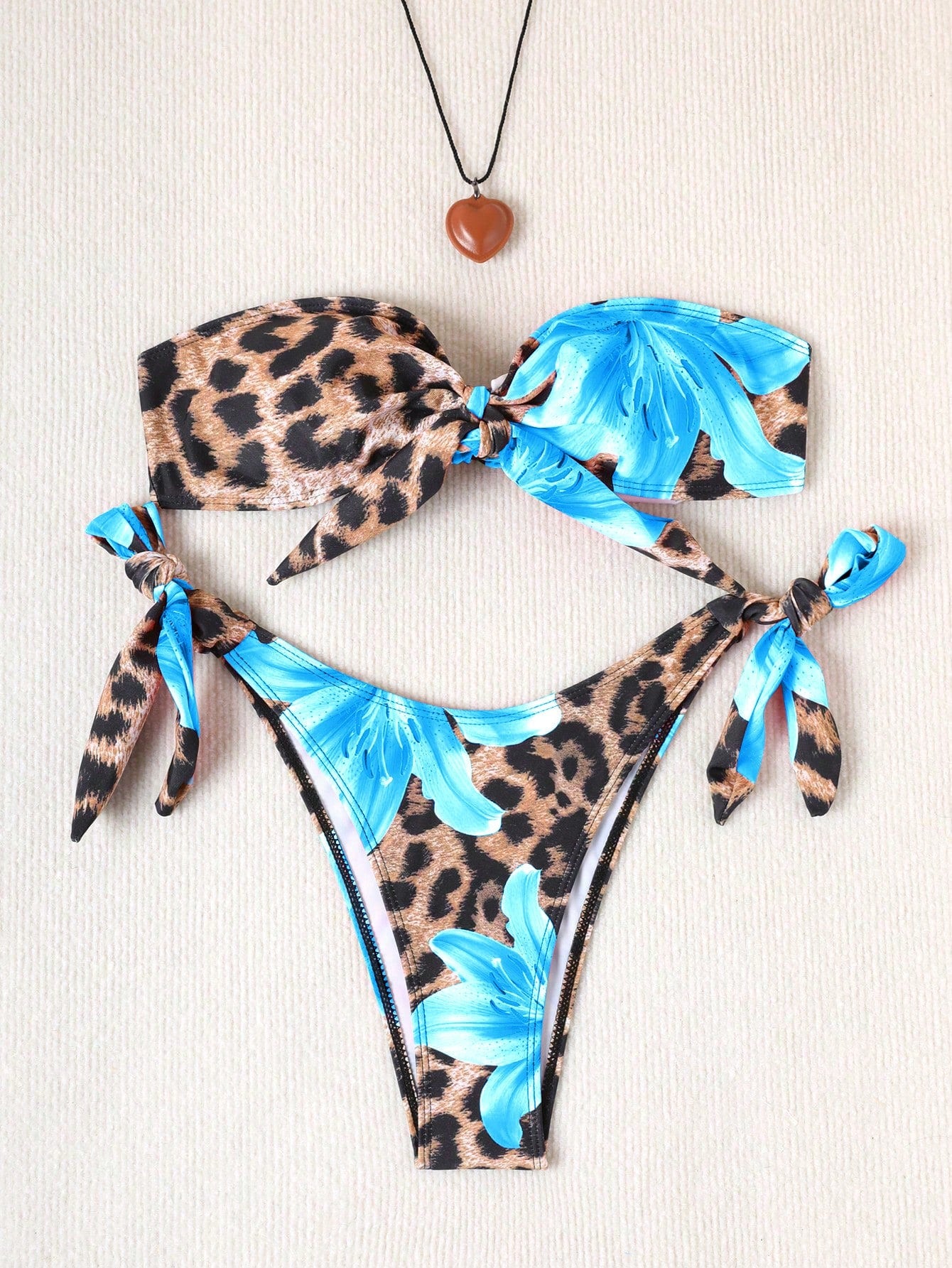 Biquíni Tomara Que Caia Estampado Com Amarração Frontal