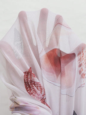 Saída De Praia Pareô Longo Estampado Com Amarração