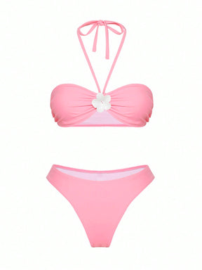 Conjunto Praia Biquíni Tomara Que Caia Com Saia Longa Floral