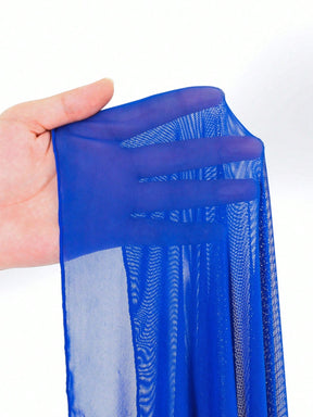 Saída De Praia Saia Longa Tule Transparente Com Fenda