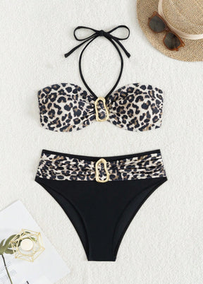 Biquíni Tomara Que Caia Animal Print Cintura Alta