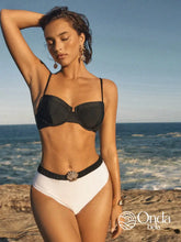 Biquíni Meia Taça Cintura Alta Com Detalhe Concha Preto / PP Biquíni Meia Taça Cintura Alta Com Detalhe Concha