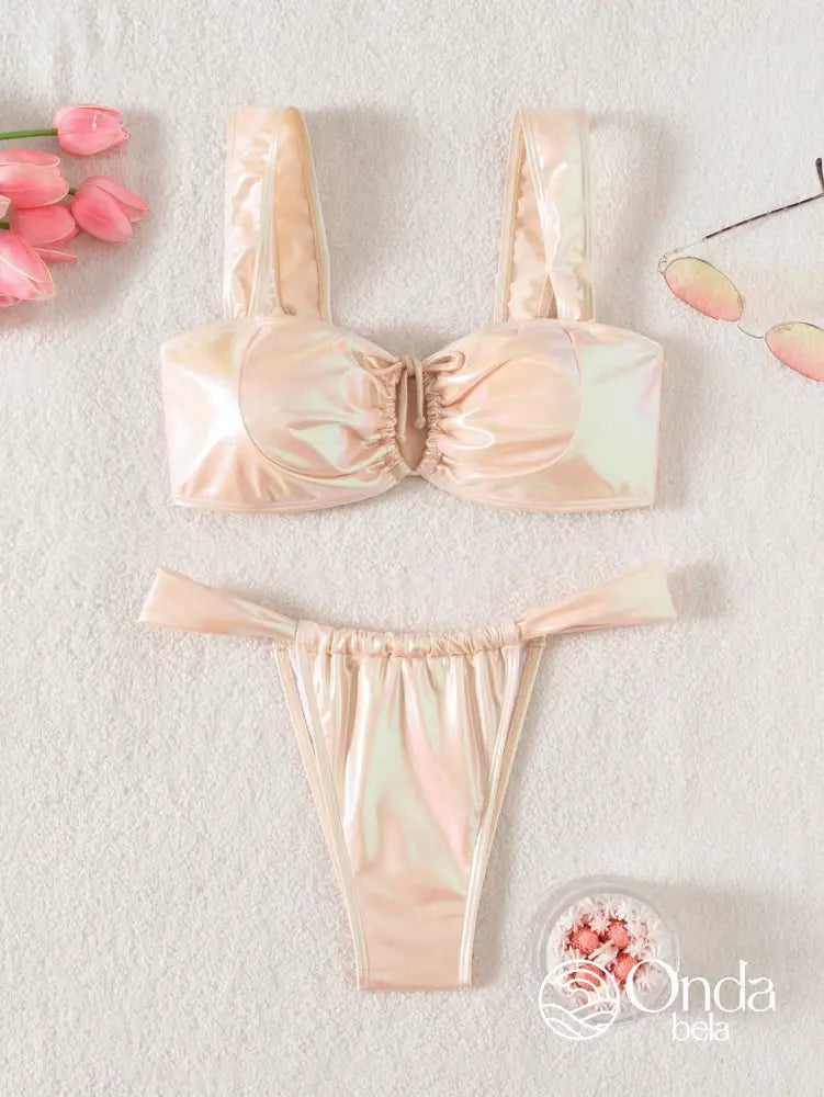 Biquíni Meia Taça Underwire Com Vazado E Argola Biquíni Meia Taça Underwire Com Vazado E Argola