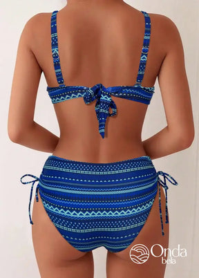 Biquíni Meia Taça Underwire Hot Pant Estampa Étnica Biquíni Meia Taça Underwire Hot Pant Estampa Étnica