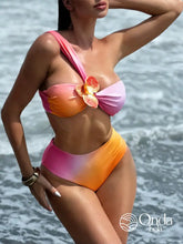 Biquíni Tomara Que Caia Degradê Com Detalhe De Flor Rosa / PP Biquíni Tomara Que Caia Degradê Com Detalhe De Flor