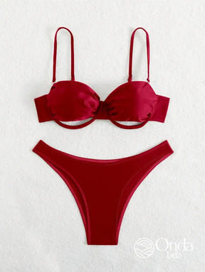 Biquíni Tomara Que Caia Meia Taça Efeito Metalizado Biquíni Tomara Que Caia Meia Taça Efeito Metalizado