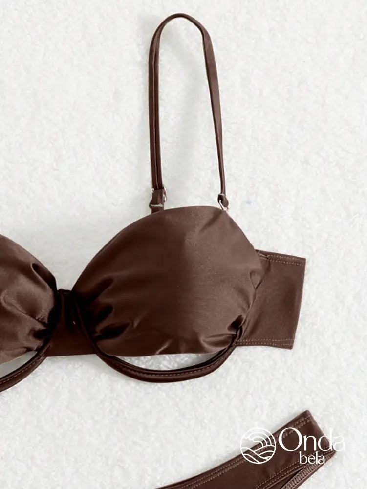 Biquíni Tomara Que Caia Meia Taça Efeito Metalizado Biquíni Tomara Que Caia Meia Taça Efeito Metalizado