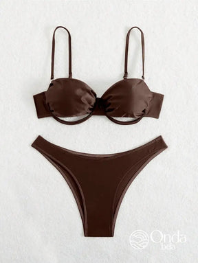 Biquíni Tomara Que Caia Meia Taça Efeito Metalizado Biquíni Tomara Que Caia Meia Taça Efeito Metalizado