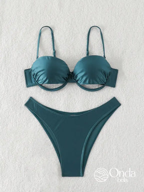 Biquíni Tomara Que Caia Meia Taça Efeito Metalizado Biquíni Tomara Que Caia Meia Taça Efeito Metalizado