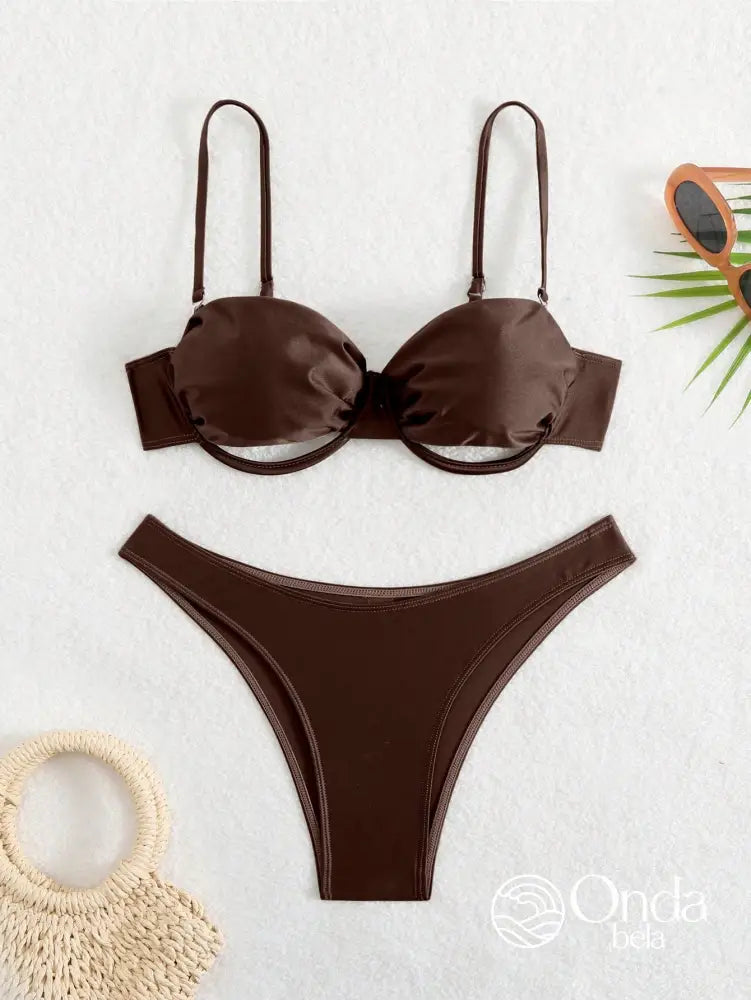 Biquíni Tomara Que Caia Meia Taça Efeito Metalizado Biquíni Tomara Que Caia Meia Taça Efeito Metalizado