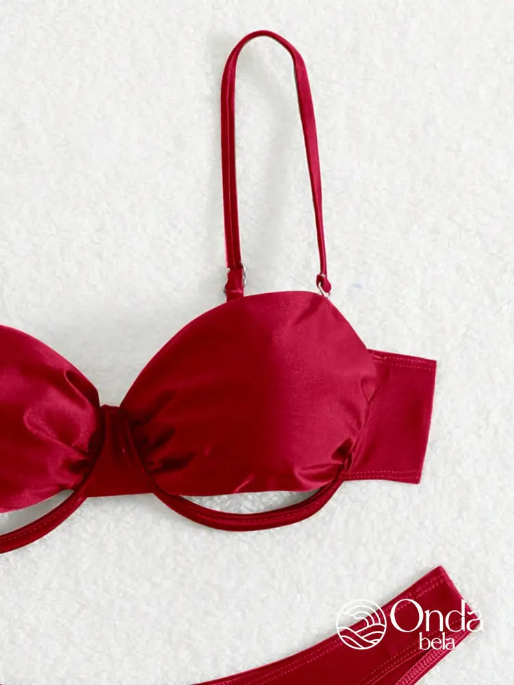 Biquíni Tomara Que Caia Meia Taça Efeito Metalizado Biquíni Tomara Que Caia Meia Taça Efeito Metalizado