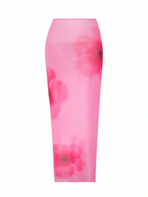 Conjunto Praia Biquíni Tomara Que Caia Com Saia Longa Floral Conjunto Praia Biquíni Tomara Que Caia Com Saia Longa