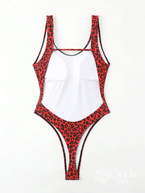 Maiô Asa Delta High Leg Estampa Animal Print Maiô Asa Delta High Leg Estampa Animal Print