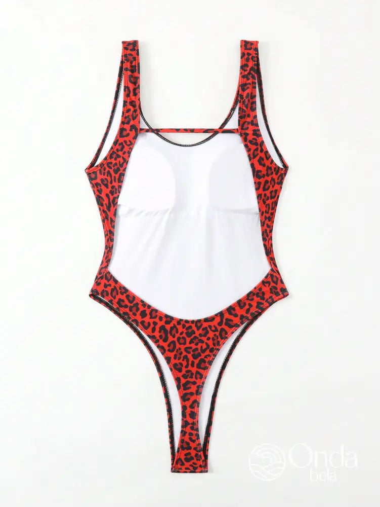 Maiô Asa Delta High Leg Estampa Animal Print Maiô Asa Delta High Leg Estampa Animal Print