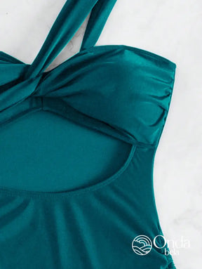 Maiô Assimétrico Com Recorte Frontal E Amarração Maiô Assimétrico Com Recorte Frontal E Amarração