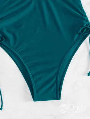 Maiô Assimétrico Com Recorte Frontal E Amarração Maiô Assimétrico Com Recorte Frontal E Amarração