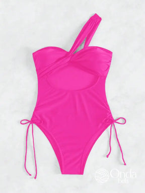 Maiô Assimétrico Com Recorte Frontal E Amarração Maiô Assimétrico Com Recorte Frontal E Amarração