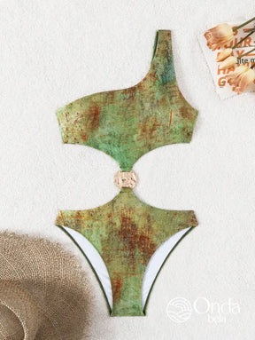Maiô Assimétrico Um Ombro Só Com Argola Decorativa Maiô Assimétrico Um Ombro Só Com Argola Decorativa