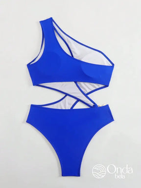 Maiô Assimétrico Um Ombro Só Com Recortes E Argola Maiô Assimétrico Um Ombro Só Com Recortes E Argola