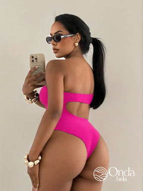 Maiô Assimétrico Um Ombro Só Com Recortes E Argolas Maiô Assimétrico Um Ombro Só Com Recortes E Argolas