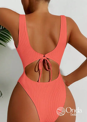 Maiô Canelado Asa Delta Com Decote Quadrado Maiô Canelado Asa Delta Com Decote Quadrado