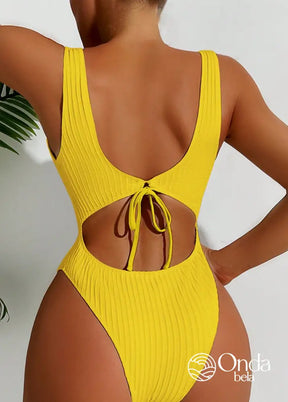 Maiô Canelado Asa Delta Com Decote Quadrado Maiô Canelado Asa Delta Com Decote Quadrado