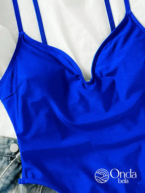 Maiô Cavado Com Costas Abertas E Tiras Cruzadas Maiô Cavado Com Costas Abertas E Tiras Cruzadas