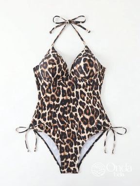 Maiô Meia Taça Underwire Estampa Animal Print Onça Maiô Meia Taça Underwire Estampa Animal Print Onça