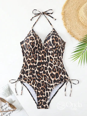 Maiô Meia Taça Underwire Estampa Animal Print Onça Maiô Meia Taça Underwire Estampa Animal Print Onça